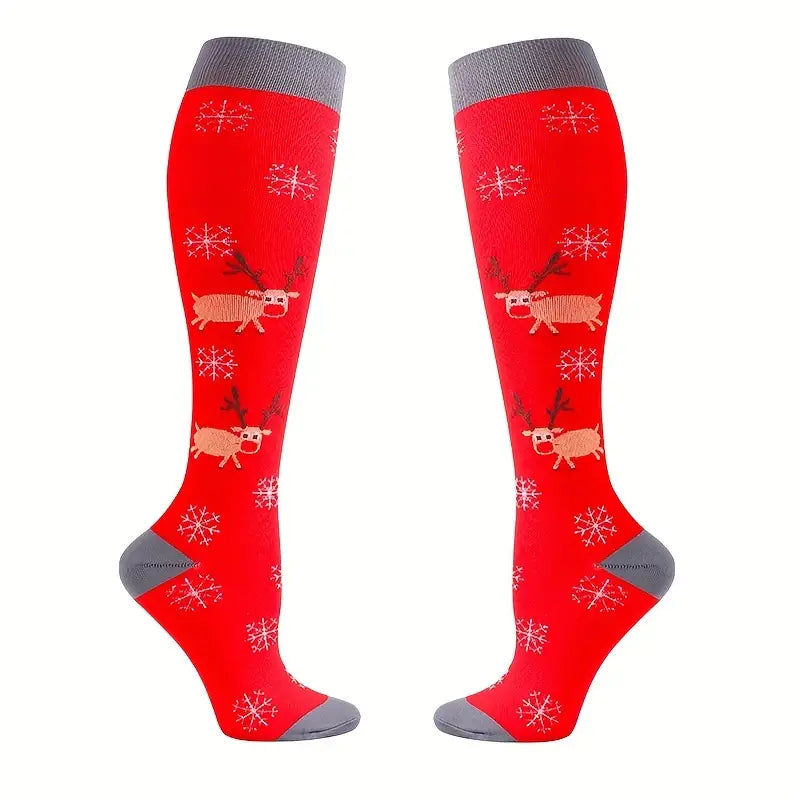 Christmas Compression Socks-6 pairs