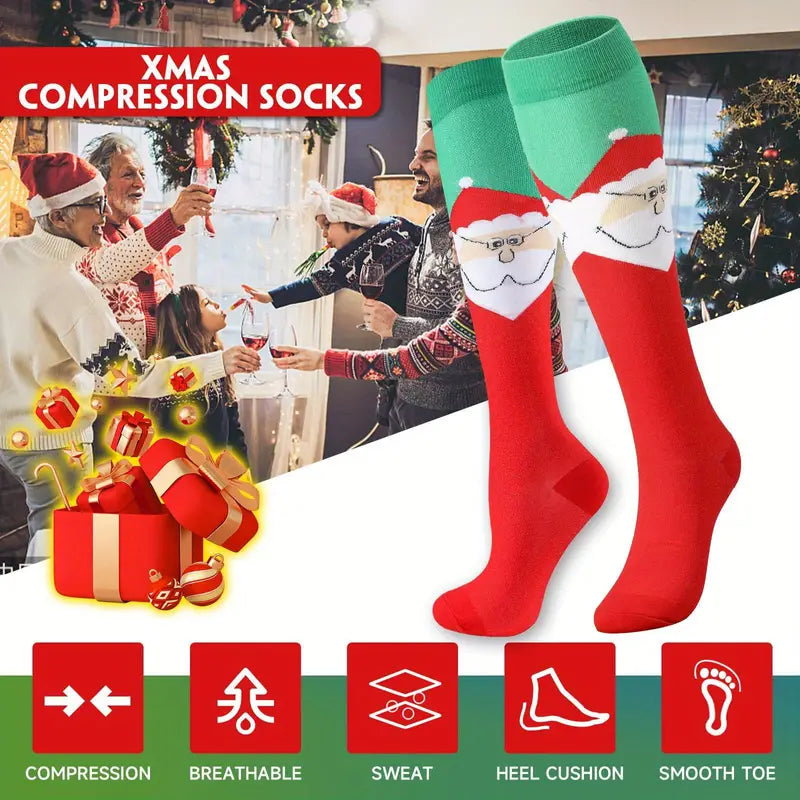 Christmas Compression Socks-6 pairs