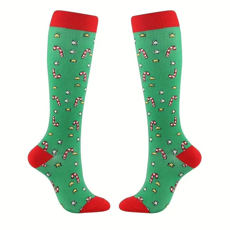 Christmas Compression Socks-6 pairs