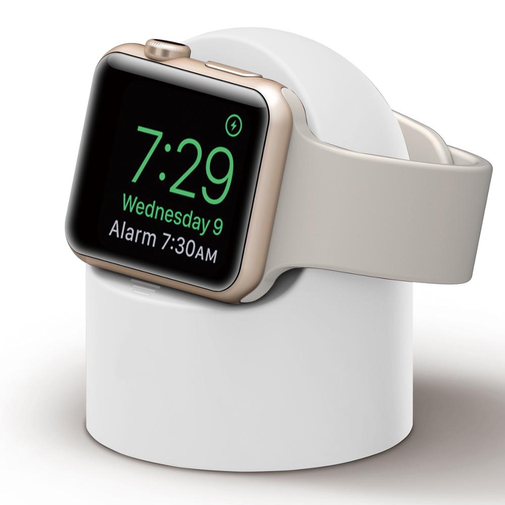 Silicone Charger Stand Mount for Apple Watch Band Series 4 3 2 1 for 38 40 42 44 Cable Management Holder for Iwatch 5 4 3 2