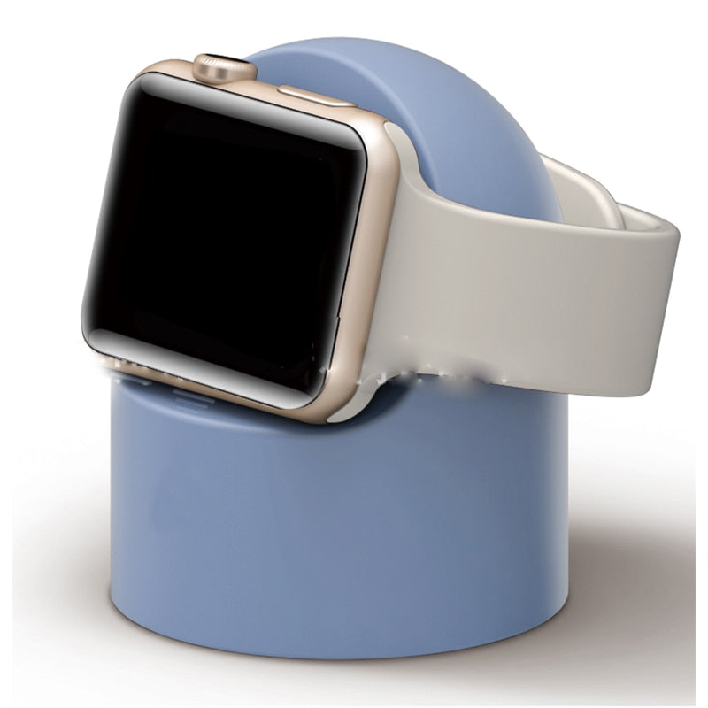 Silicone Charger Stand Mount for Apple Watch Band Series 4 3 2 1 for 38 40 42 44 Cable Management Holder for Iwatch 5 4 3 2