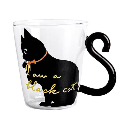 Glass Cup Cute Cat Character Coffee Cup