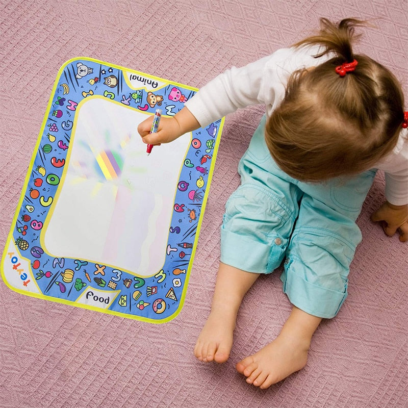 TEYTOY ABC Magic Mats - 2pcs Educational Learning Toys for Toddler - Animals Painting Doodle Mats