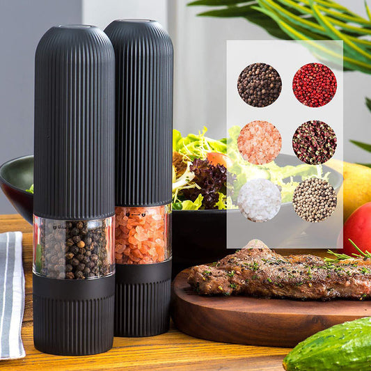 Black Electric Salt and  Pepper Mill