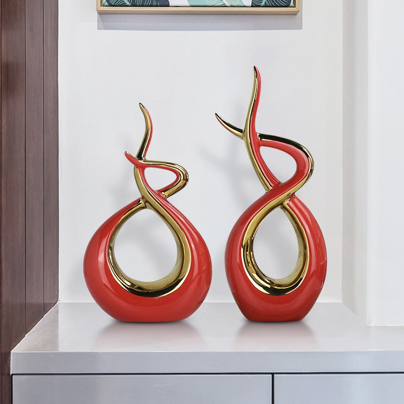 Ceramic Lover Shape Desktop Decor