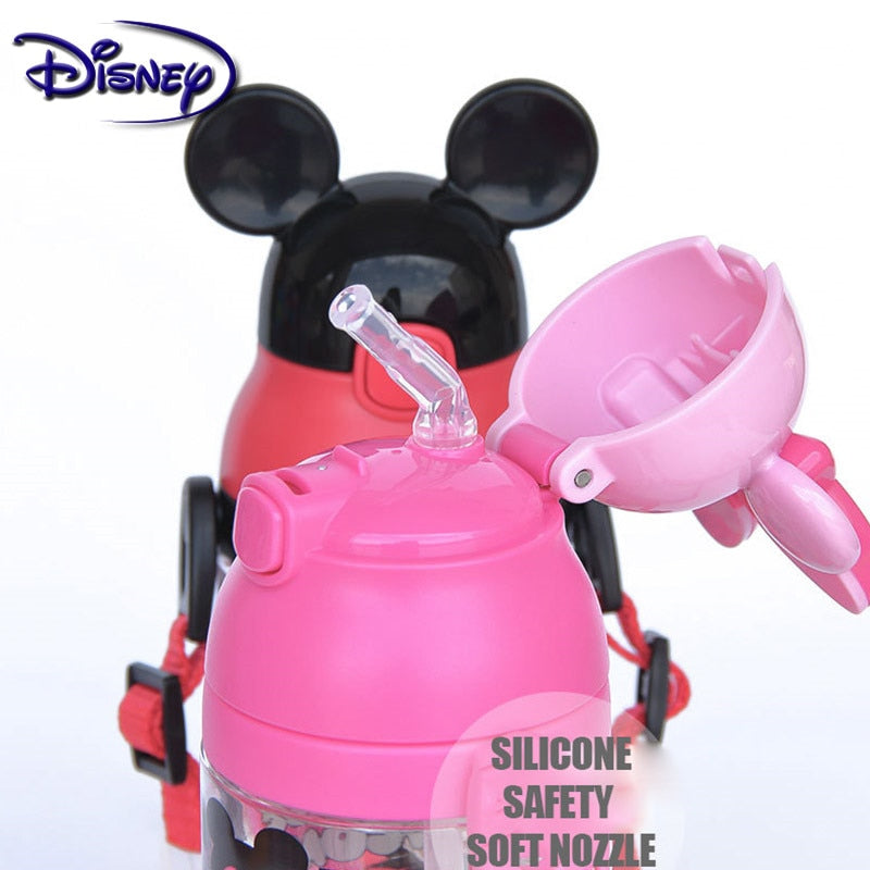 Children Character  Cups Cartoon Plastic Solid. Convenient Outdoor Child Sports Bottle With Straw