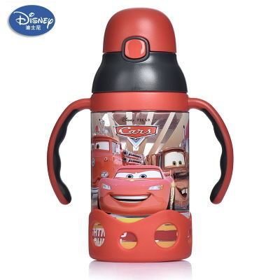 Children Character  Cups Cartoon Plastic Solid. Convenient Outdoor Child Sports Bottle With Straw