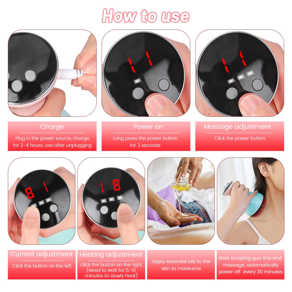 Electronic Massager. Anti Cellulite Magnet Therapy , Gua sha Scraping Fat Burner Slimming Tool