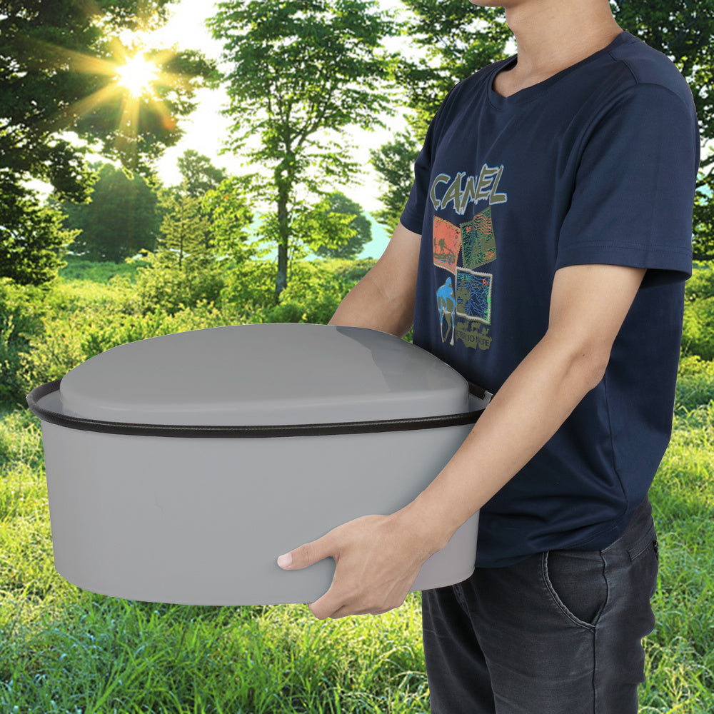 Portable Toilet with Non-slip Mat Grey