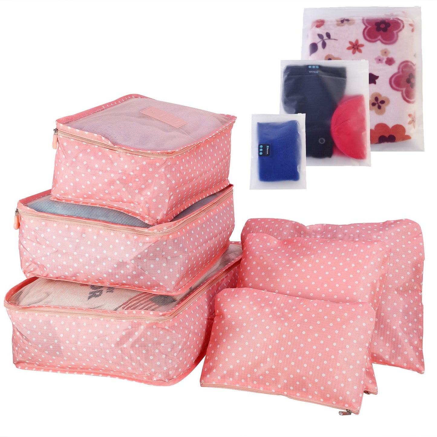 9Pcs Clothes Storage Bags Water-Resistant Travel Luggage Organizer Clothing Packing Cubes